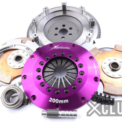 XClutch 89-94 Mazda 323 1.8L 8in Twin Solid Ceramic Clutch Kit
