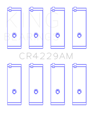King Engine Bearings Toyota 2E (Size +0.25mm) Connecting Rod Bearing Set