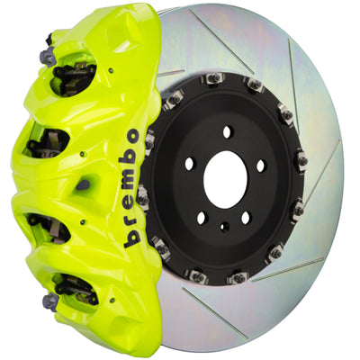 Brembo 12-18 G63 AMG/G65 AMG Front GT BBK 8 Piston Cast 412x38 2pc Rotor Slotted Type1-Fluo. Yellow