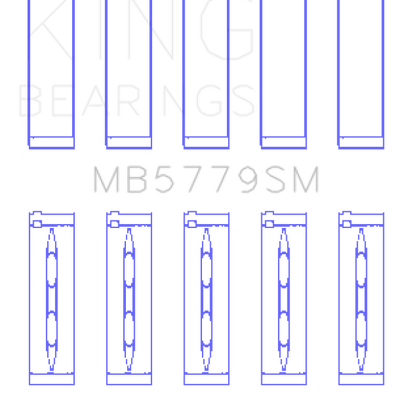 King Engine Bearings Audi CDaa/CDha/CDhb/CDab (Size +0.25mm) Main Bearing Set