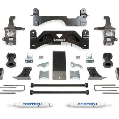 Fabtech 07-15 Toyota Tundra 2/4WD 6in Basic Sys w/C/O Spacers & Perf Rr Shks