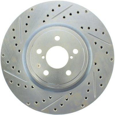 StopTech 05-14 Subaru Legacy Select Sport Drilled & Slotted Rotor - Right