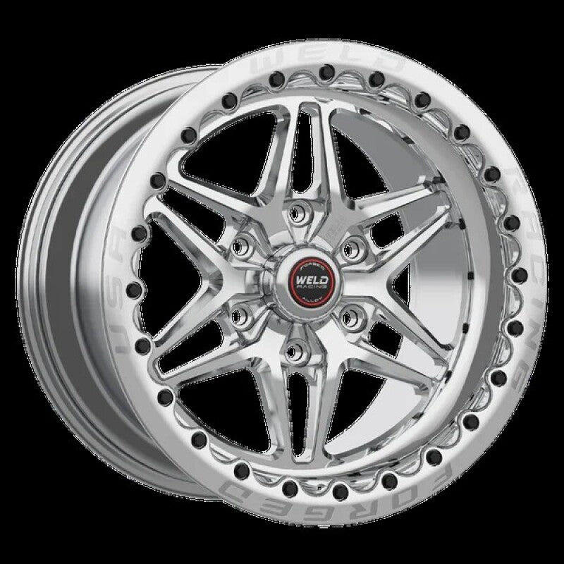 Weld S81 17x10 / 6x5.5 BP / 6.2in. BS (-18mm Offset) Polished Wheel 3.54 ID (Low Pad) - SBL