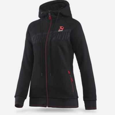 Akrapovic Womens Corpo Zip Hoodie Black - XS