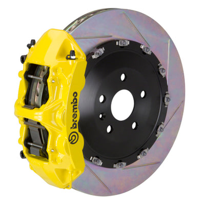 Brembo 03-08 SL55 AMG (Excl Black Series) Fr GT BBK 6Pist Cast 405x34 2pc Rotor Slot Type1-Yellow
