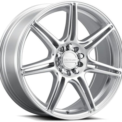 Raceline 148HS Apex 17x7.5in / 5X100 / 5X114.3 BP / 40mm Offset / 72.62mm Bore - Hyper Silver