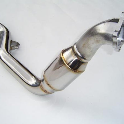 Invidia 02-07 WRX/STi Polished Divorced Waste Gate Downpipe with High Flow Cat