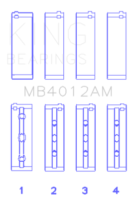 King Engine Bearings Toyota 5Vzfe (Size +1.0mm) Main Bearing Set