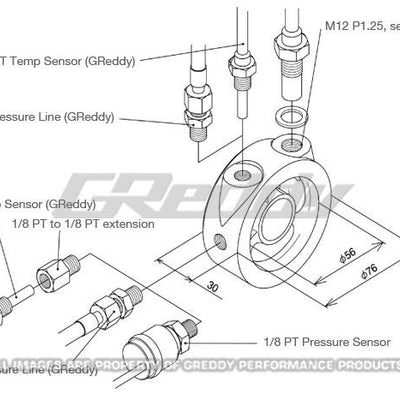 GReddy Universal Oil Filter Block Adapter