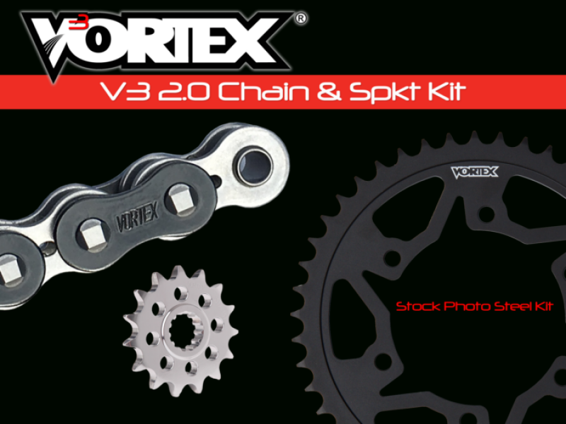 Vortex Racing V3 2.0 Chain and Sprocket Kit 3270-16,526AS-45,520RX3-110- Black