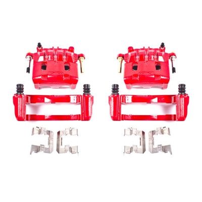 Power Stop 16-17 Subaru Crosstrek Front Red Calipers w/Brackets - Pair
