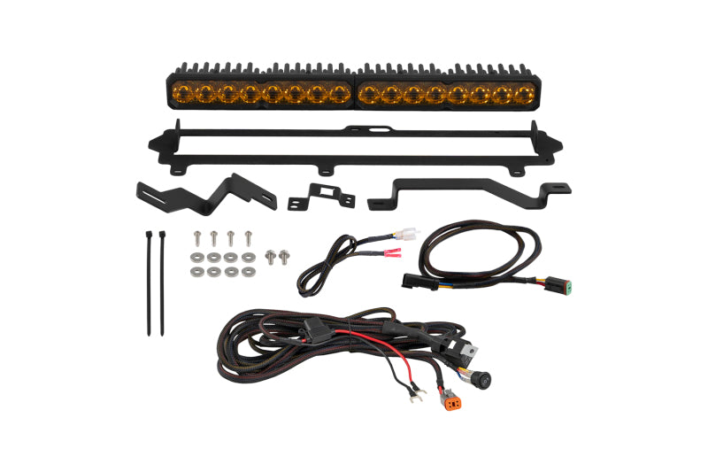 Diode Dynamics 2022-2026 Toyota Tundra Pro Grille SS20 Sport LED Kit Yellow Driving 3000K