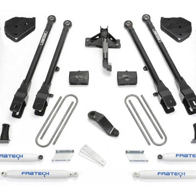 Fabtech 18 Ford F450/F550 4WD Diesel 6in 4Link Sys w/Coils & Perf Shks