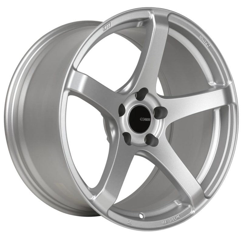 Enkei Kojin 17x8 45mm Offset 5x112 Bolt Pattern 72.6mm Bore Dia Silver Wheel