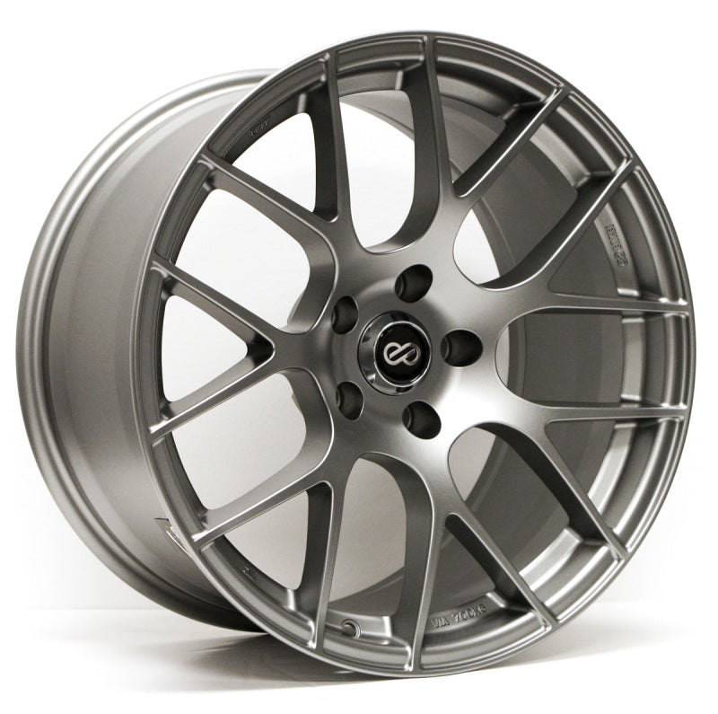 Enkei Raijin 18x8 45mm Offset 5x112 Bolt Pattern 72.6 Bore Diameter Titanium Gray Wheel *Min Qty 40*