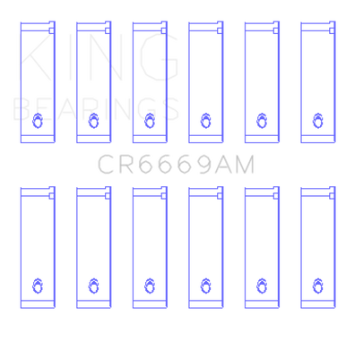 King Engine Bearings Toyota 3Vze 2958Cc (Size +0.25mm) Connecting Rod Bearing Set