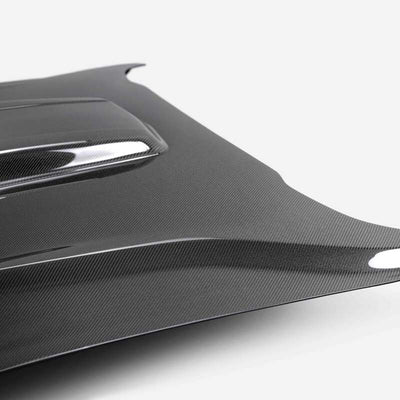 Anderson Composites 21-23 Ford Mustang Mach 1 Type-SK Double-Sided Carbon Fiber Hood