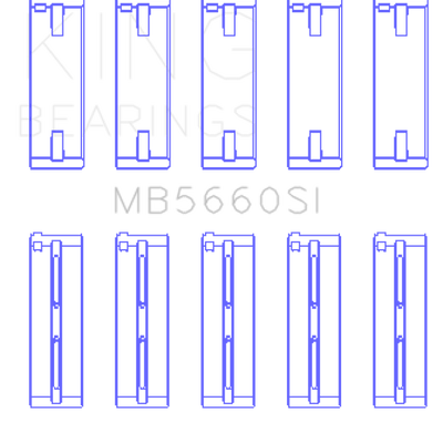 King Engine Bearings Audi/VW Bbz/CAxa/CAva/Azd (Size +0.25mm) Main Bearing Set