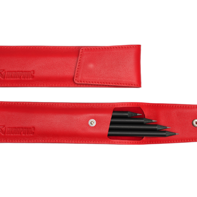 Akrapovic Leather Pencil Case - Red