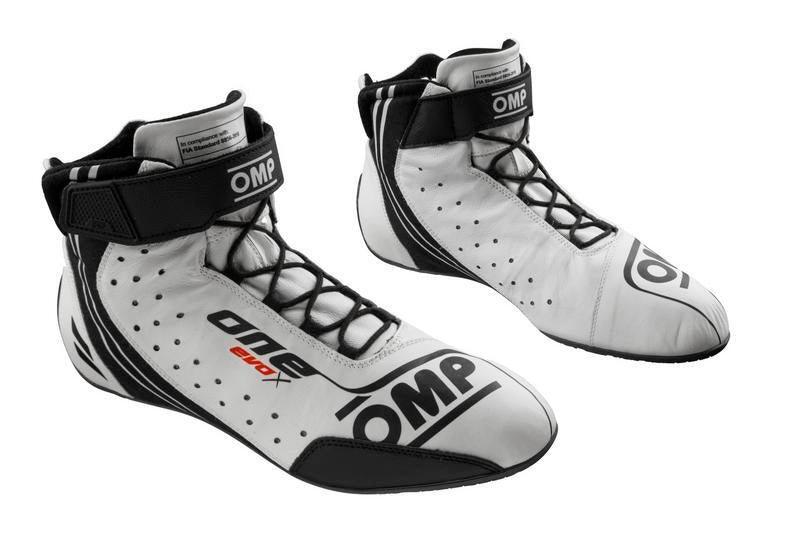 OMP ONE EVO X SHOES MY2024 FIA 8856-2018 NAVY BLUE / CYAN SIZE 48