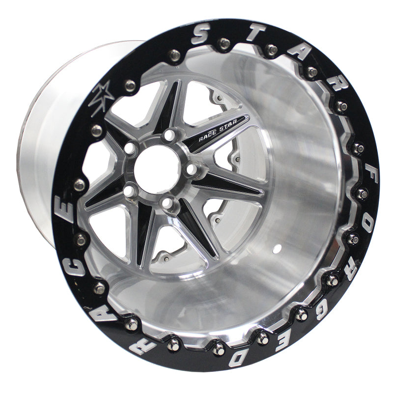 Race Star 72 ValStar 16x16 / 5x4.75BC / 5BS / 3.072in CB / Machined w/Black Accents Wheel