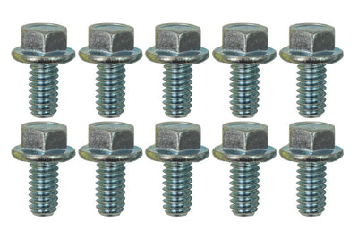 Moroso 1/4in-20 x .500in Serrated Zinc Flange Bolt  - 10 Pack