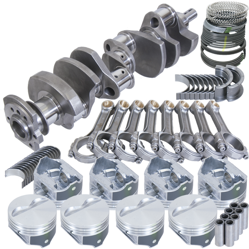 Eagle Chevy 350 1Pc 3.750in Crank 5.700in I-Beam Rod 4.030in Pistons Eagle 168 Tooth FP Bal Assembly