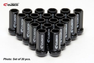 Cusco Universal Wheel Lug Nut Set M12 x P1.5mm - Black (20pcs)