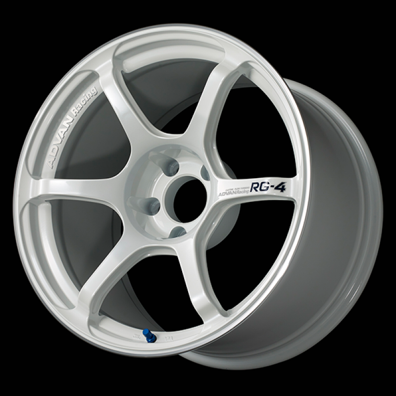 Advan RG-4 17x9.5 / +50 Offset / 5x114.3 / 73mm Bore / Racing White Metallic and Ring