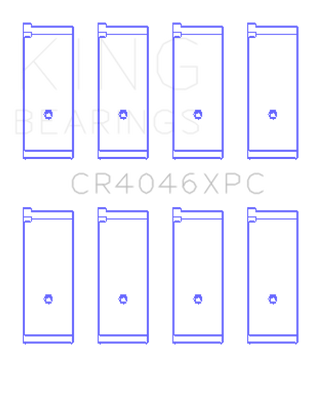 King Engine Bearings Honda B20B4/B20Z2/D16 Series/Zc/16V (Size +0.50mm) Connecting Rod Bearing Set