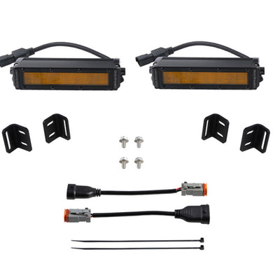 Diode Dynamics 2022 Toyota Tundra SS6 LED Fog Light Kit - Amber Wide