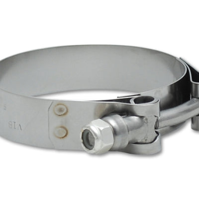 Vibrant Stainless Steel T-Bolt Clamps - Clamp Range 1.65in-1.89in (2 Pack)