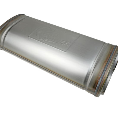 aFe MACH Force-Xp 409 SS Muffler 3in Dual Inlet/Dual Outlet 5in H x 8in W x 18in L - Oval Body