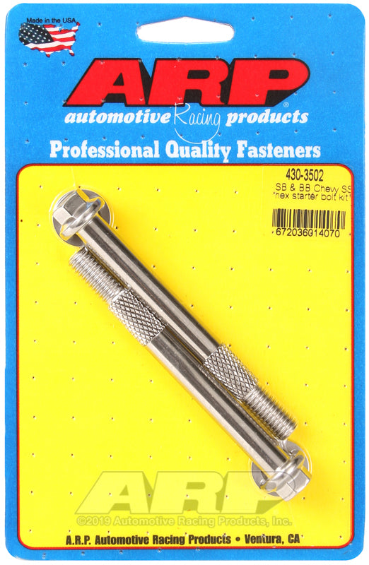 ARP SB & BB Chevy 3/8 Hex SS Pro Stock Starter Bolt Kit