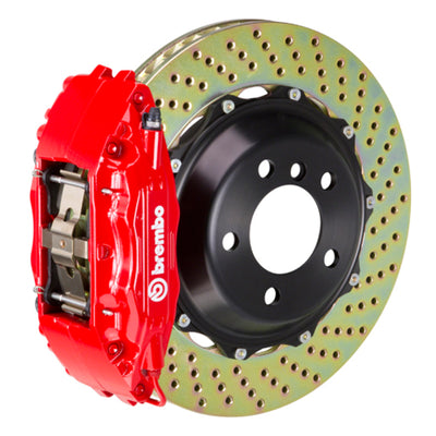 Brembo 21+ Model S Plaid/Model X Plaid Front GT BBK 6 Piston Cast 405x34 2pc Rotor Drilled -Red