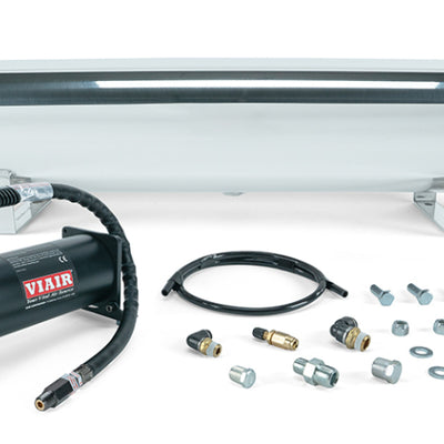 Air Lift 4 Gal. Polished Tank w/ Viair 444b Blk Compressor (Incl. Fittings & Mounting Hardware)