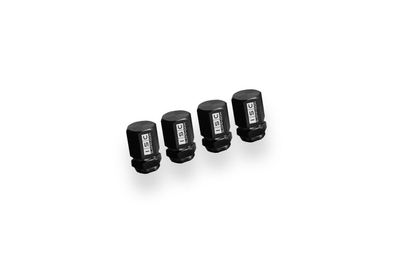 ISC Suspension Titanium Valve Stem Caps (Set of 4) - Black