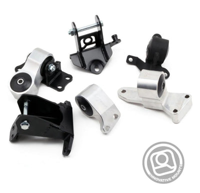 Innovative 06-11 Honda Civic Si K-Series Silver Billet Aluminum Mounts 85A Bushings (Not K24 Trans)