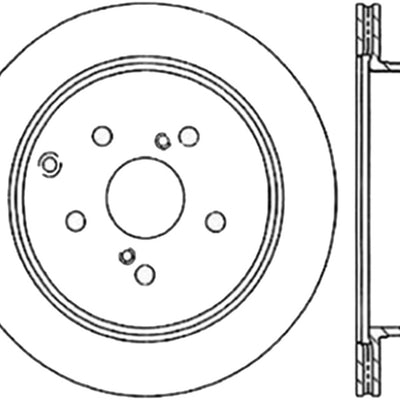 StopTech 86-97 Toyota Supra Right Cryo Slotted & Drilled Rotor