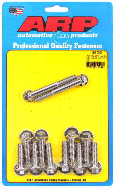 ARP Pontiac 350-400 SS Hex Intake Manifold Bolt Kit