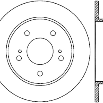 StopTech 94-98 Nissan 240SX Slotted & Drilled Cryo Brake Rotor - Rear Left