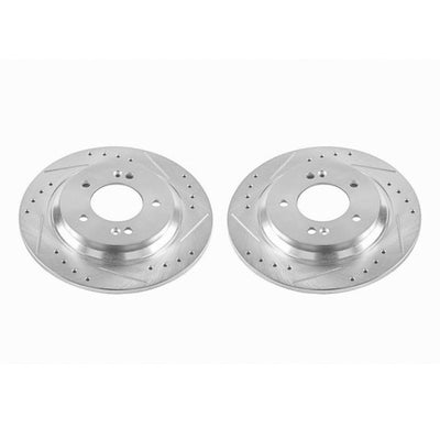 Power Stop 2017 Hyundai Azera Rear Evolution Drilled & Slotted Rotors - Pair