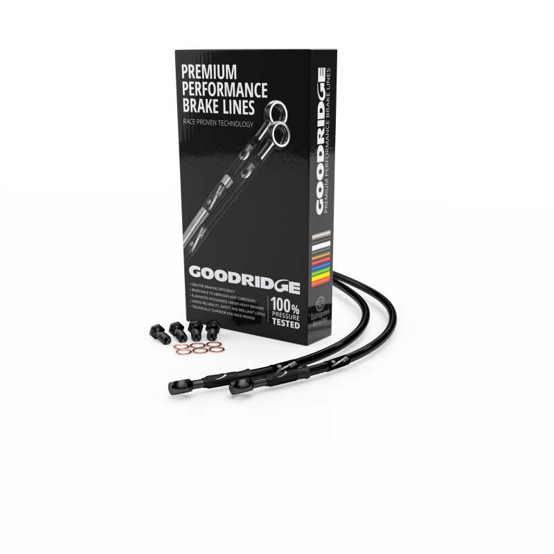 Goodridge 18-19 CL Harley-Davidson FLTRXSE CVO Road Glide Black Clutch Line w/Black Fitting