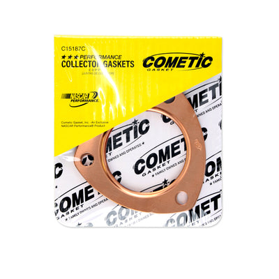Cometic Exhaust Header Collector Gasket .043in Copper-2.5in Diameter Port-3.5in Bolt Circle-Set