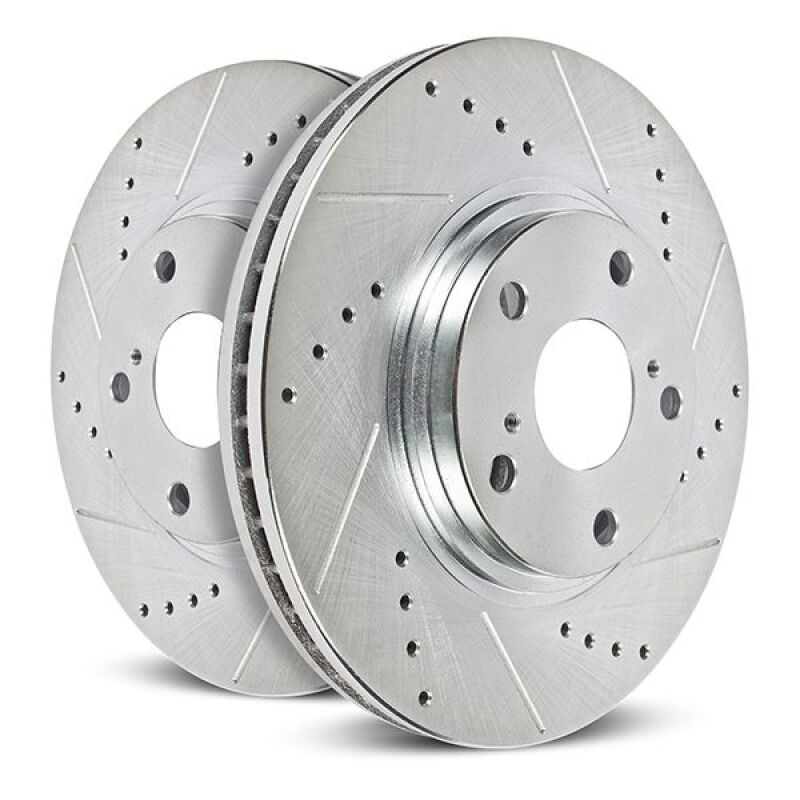 Power Stop 22-24 Hyundai Sonata Rear Drilled &amp; Slotted Rotor (Pair)