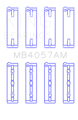 King Engine Bearings Honda C27A4 (Size +0.50mm) Main Bearing Set