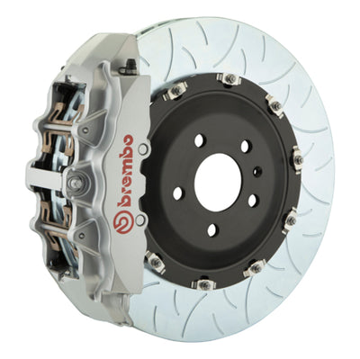 Brembo 93-98 Supra Front GT BBK 6 Piston Cast 380x34 2pc Rotor Slotted Type-3-Silver