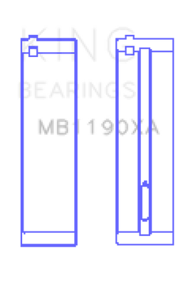 King Engine Bearings Mercedes Benz Om611.960/981/821/962/966 (Size +0.50mm) Main Bearing Set