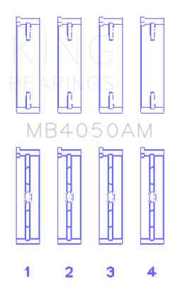 King Engine Bearings Mitsubishi 6G74 (Size +1.0mm) Main Bearing Set