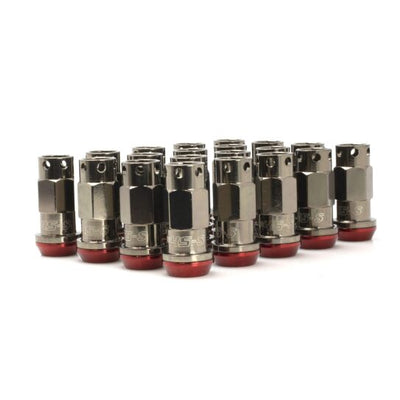 Wheel Mate Muteki SR45-S Lug Nut Kit 12x1.50 - Smoke Titanium w/ Red Washers